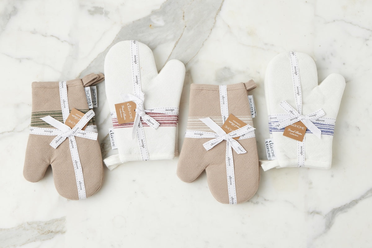 Oven Mitt | Vintage Spruce Green Stripe | Set of 2