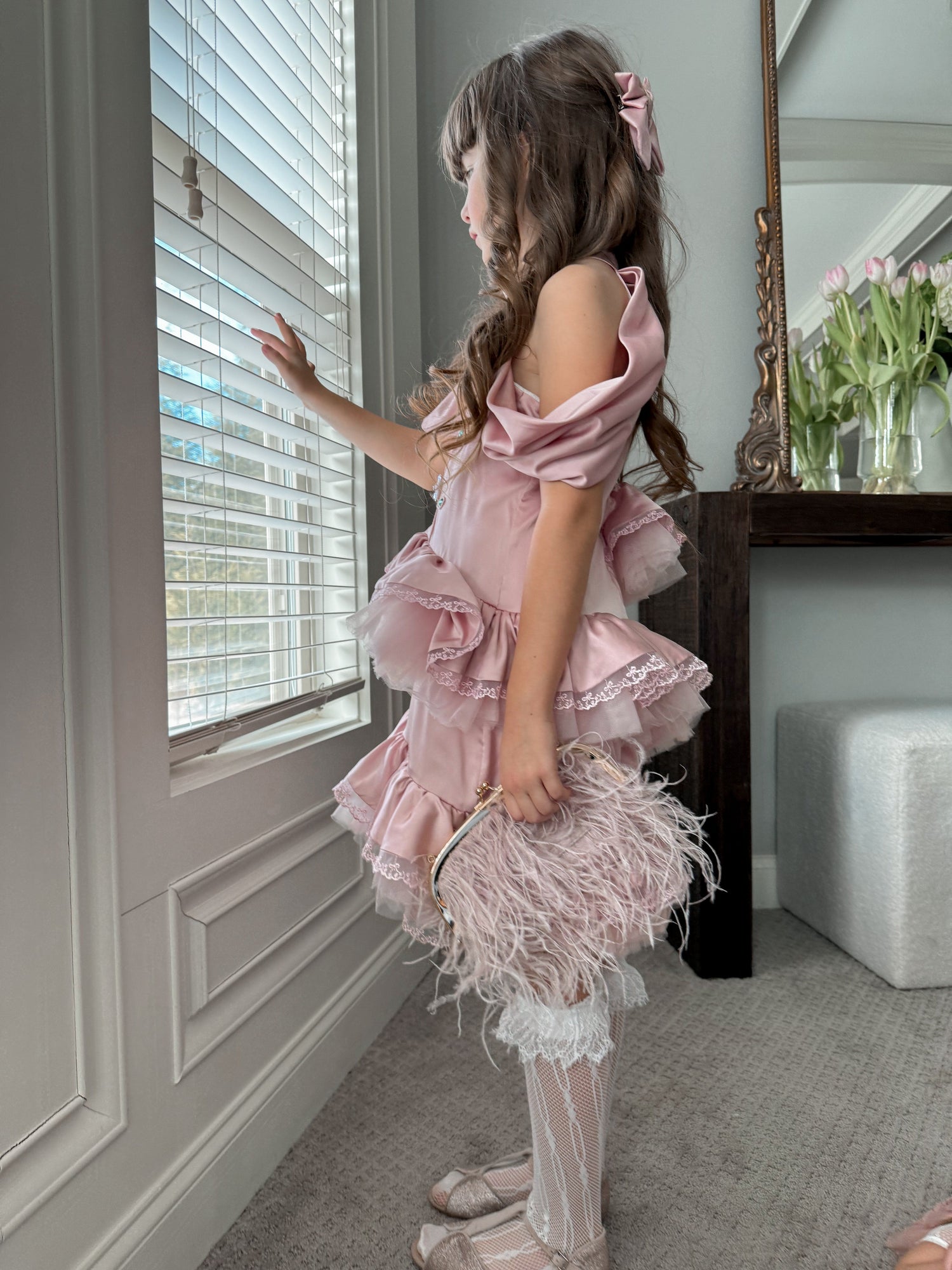 Pink Satin Ballerina Dress | Pink