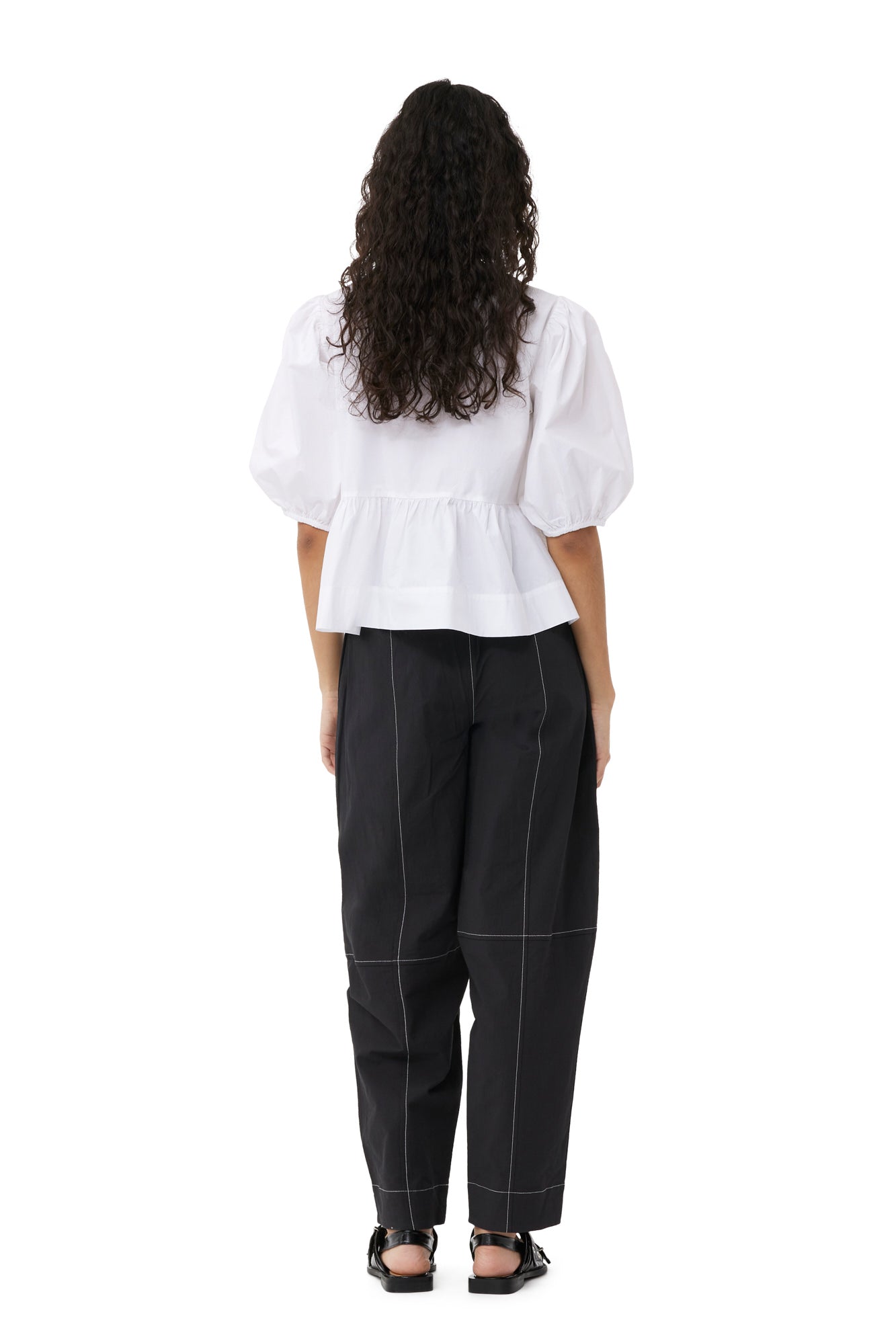 Elasticated Curve Pants | Black