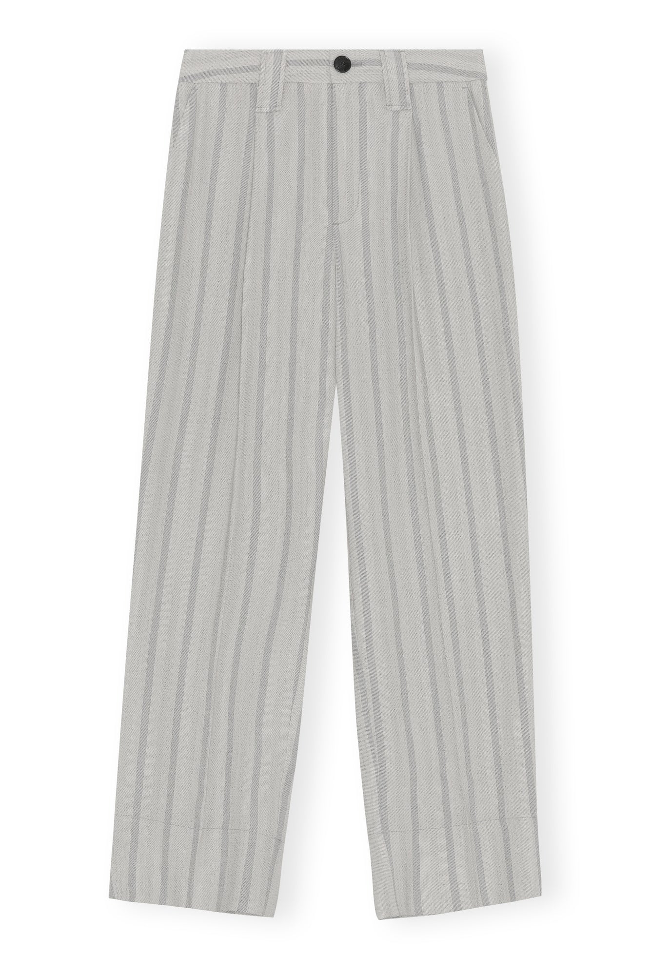 Drapey Stripe Suiting Mid Waist Pleat Pants | Phantom Stripe