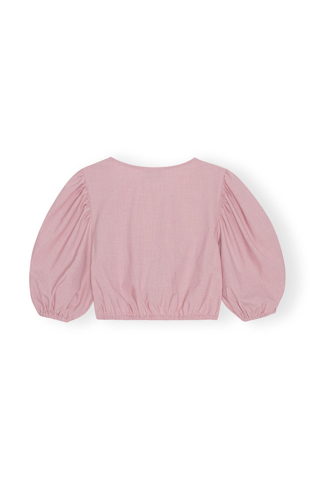 Drapey Melange Cropped Zipper Blouse | Pink Tulle