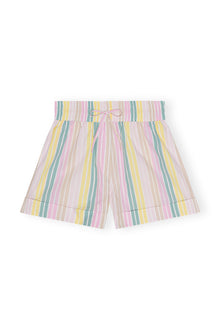 Stripe Cotton Elasticated Shorts | Multicolour