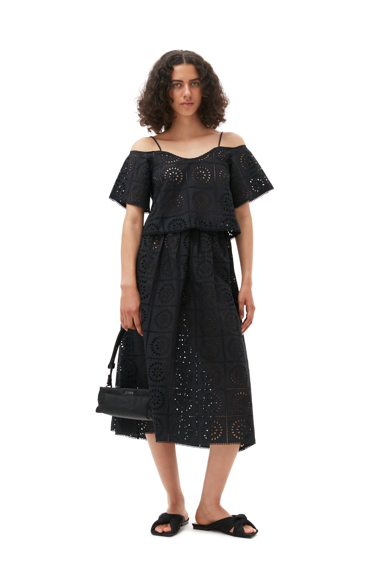Broderie Anglaise Skirt | Black