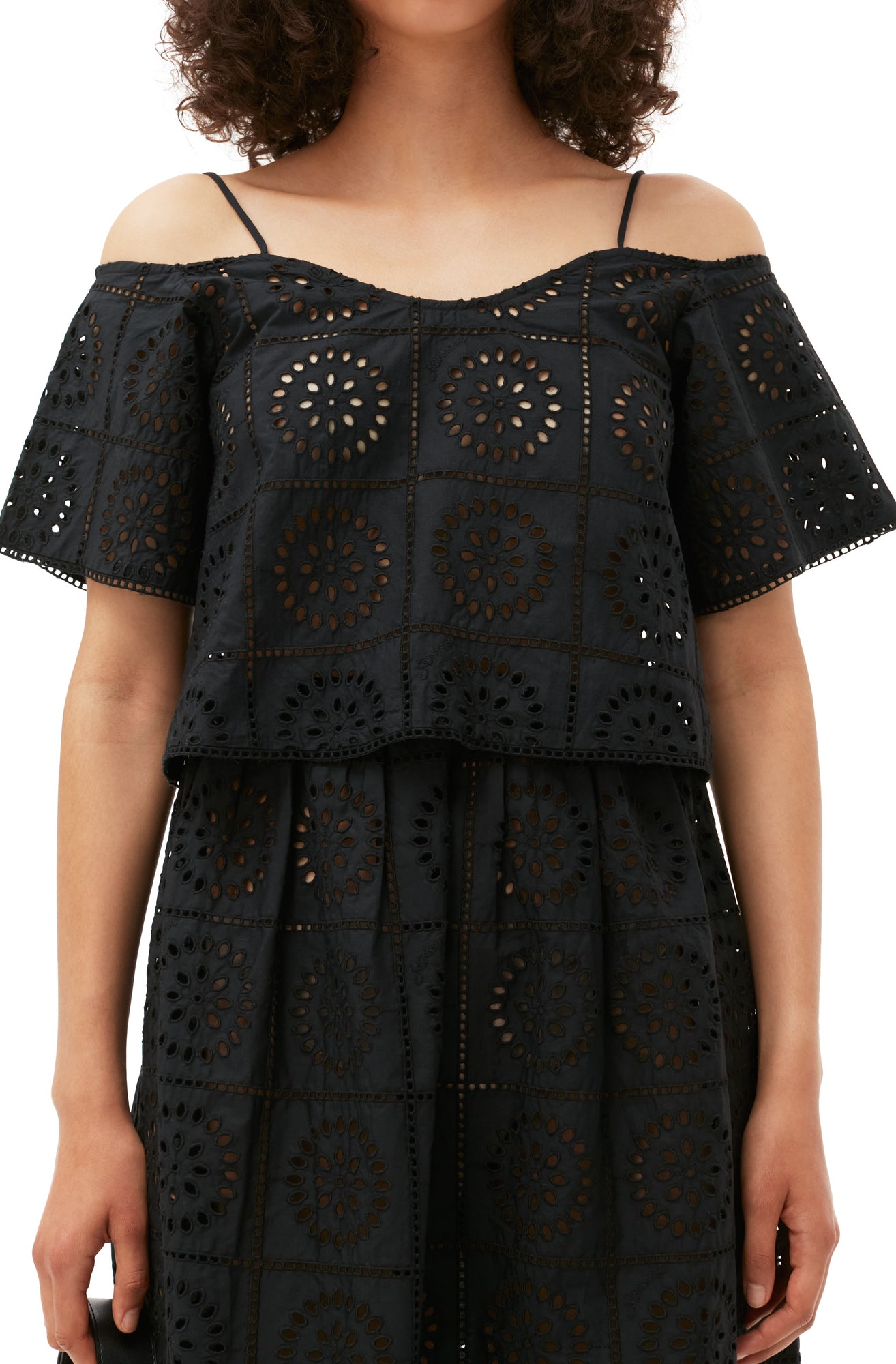 Broderie Anglaise Skirt | Black