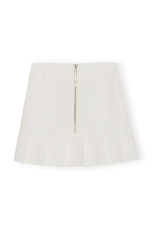 Slub Linen Mini Skirt | Egret