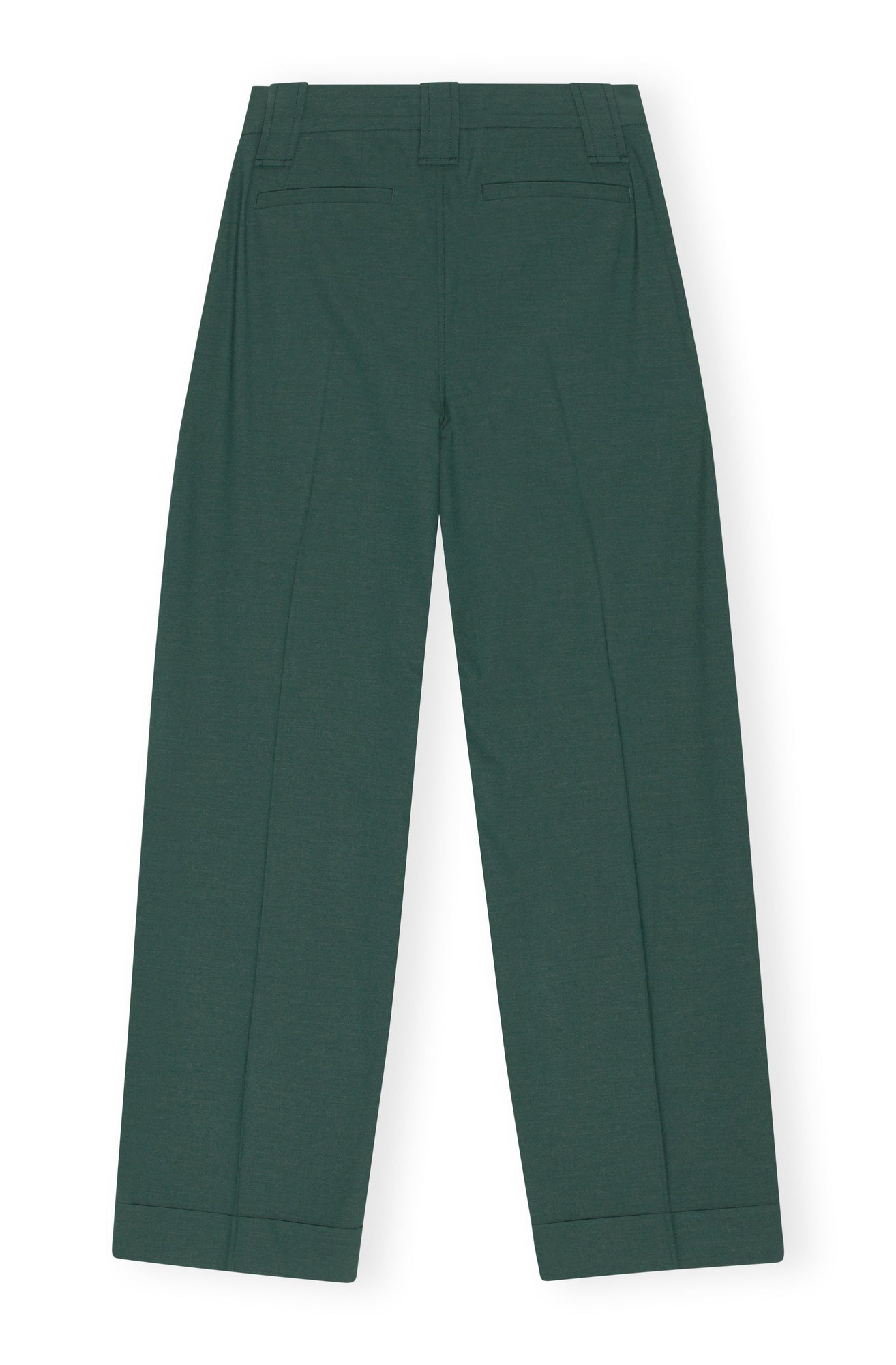 Drapey Melange Loose Mid Waist Pleat Pants | Trekking Green