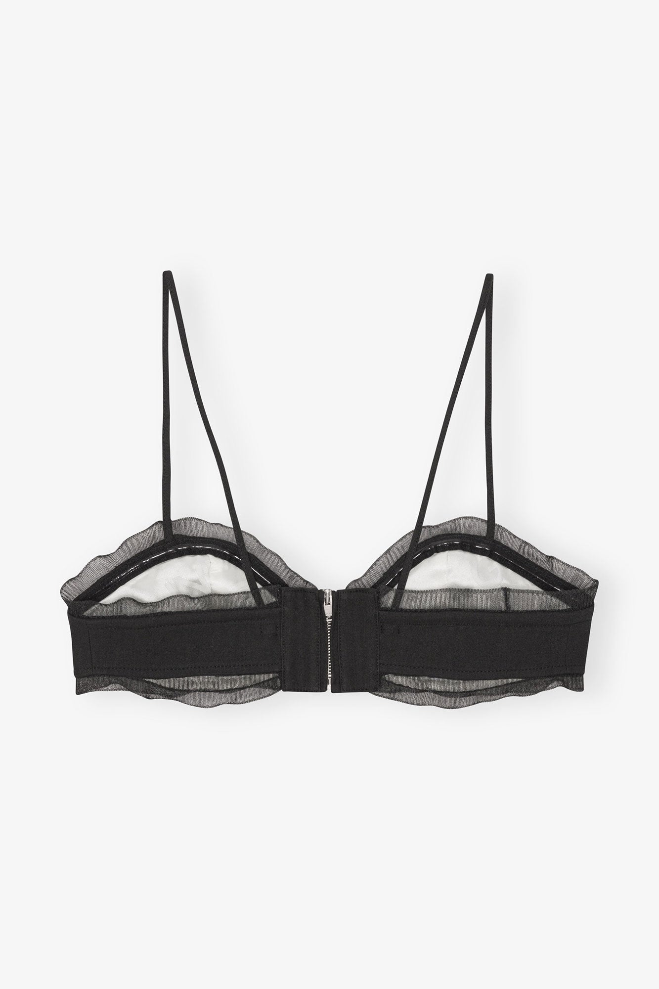 Cotton Suiting Strap Top | Black