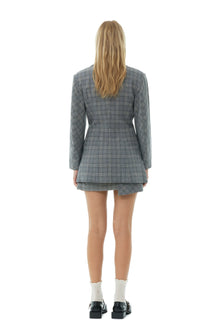 Check Mix Fitted Blazer | Frost Gray