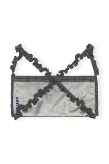 Check Mix Ruched Top | Frost Gray