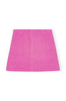 Twill Wool Suiting Mini Skirt | Fiji Flower