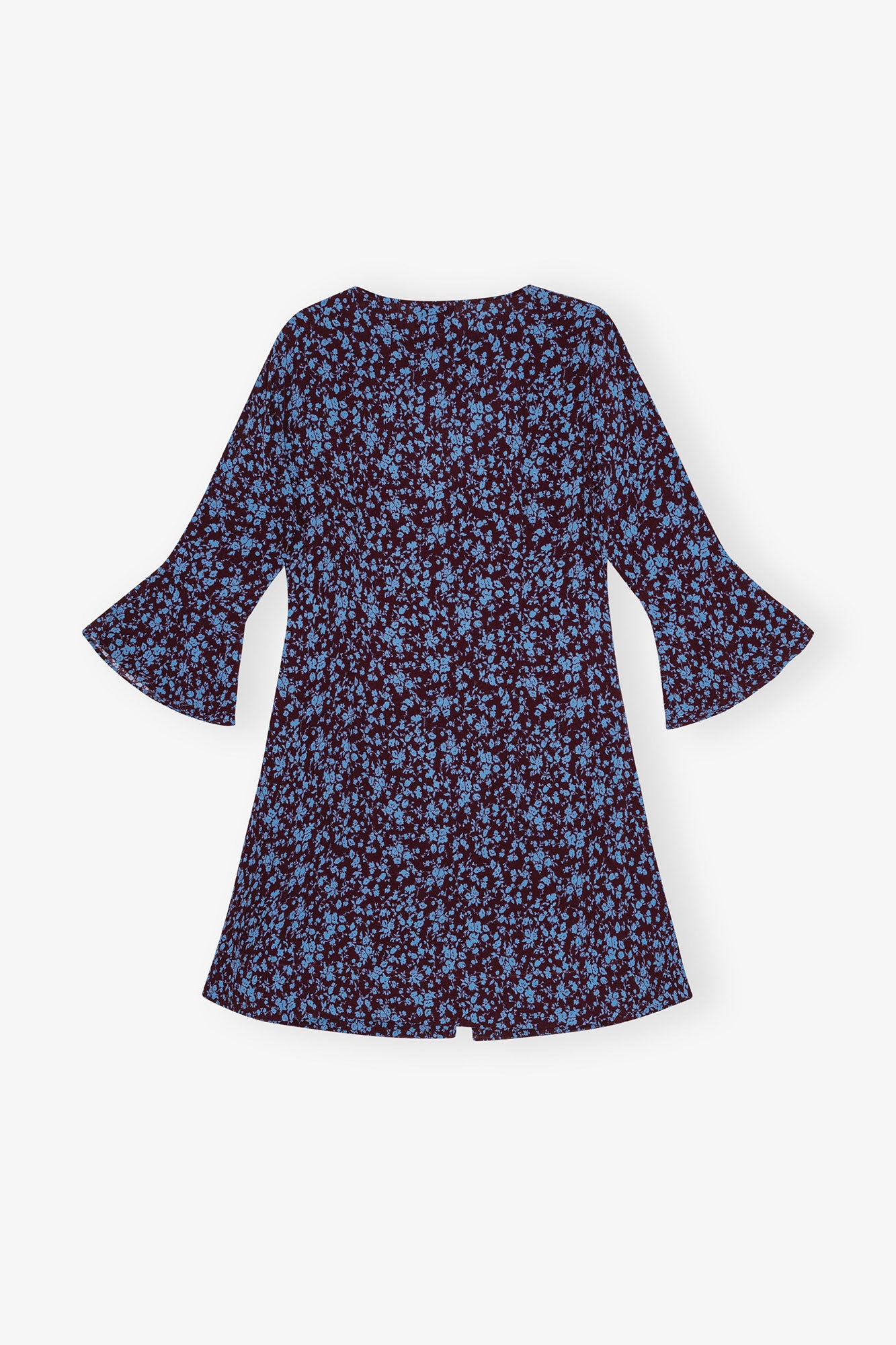 Printed Crepe U-neck Mini Dress | Port Royale