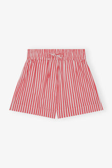 Stripe Cotton Elasticated Shorts | Barbados Cherry