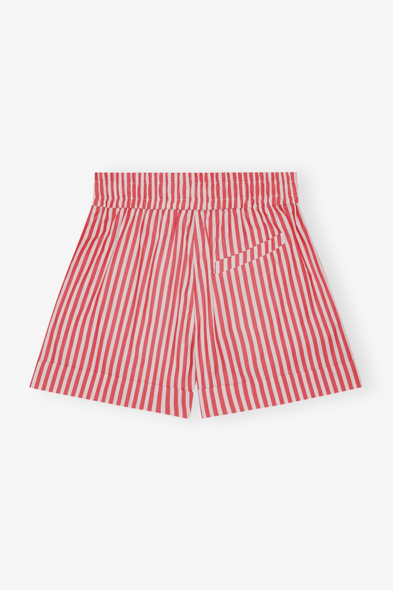 Stripe Cotton Elasticated Shorts | Barbados Cherry