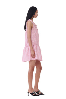 Textured Cloque Mini Dress | Bleached Mauve