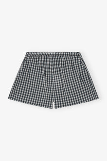 Seersucker Check Elasticated Shorts | Egret