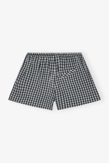 Seersucker Check Elasticated Shorts | Egret