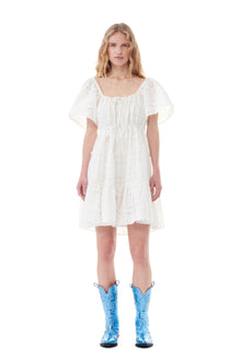 Light Broderie Anglaise Layer Dress | Egret