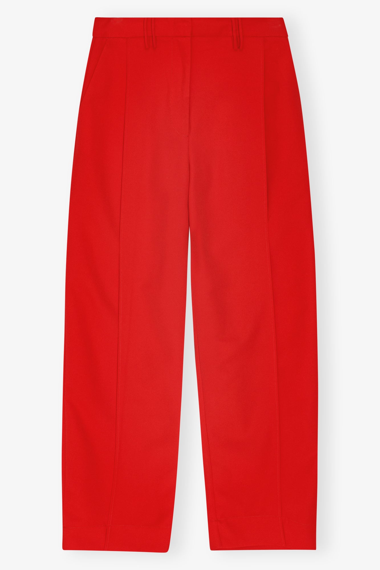 Light Twill Suiting Relaxed Pleated Pants | Barbados Cherry
