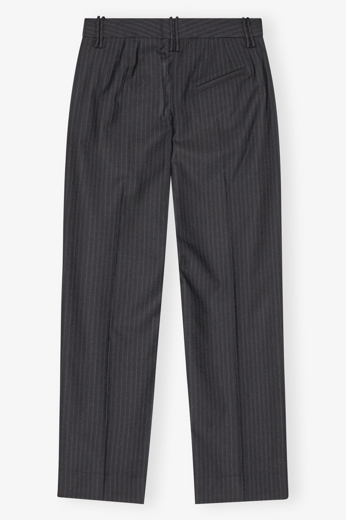 Melange Stripe Suiting Relaxed Pleated Pants | Phantom