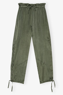 Washed Satin Elasticated Waist Pants | Climbing Ivy