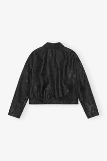 Textured Cloque Short Jacket | Black