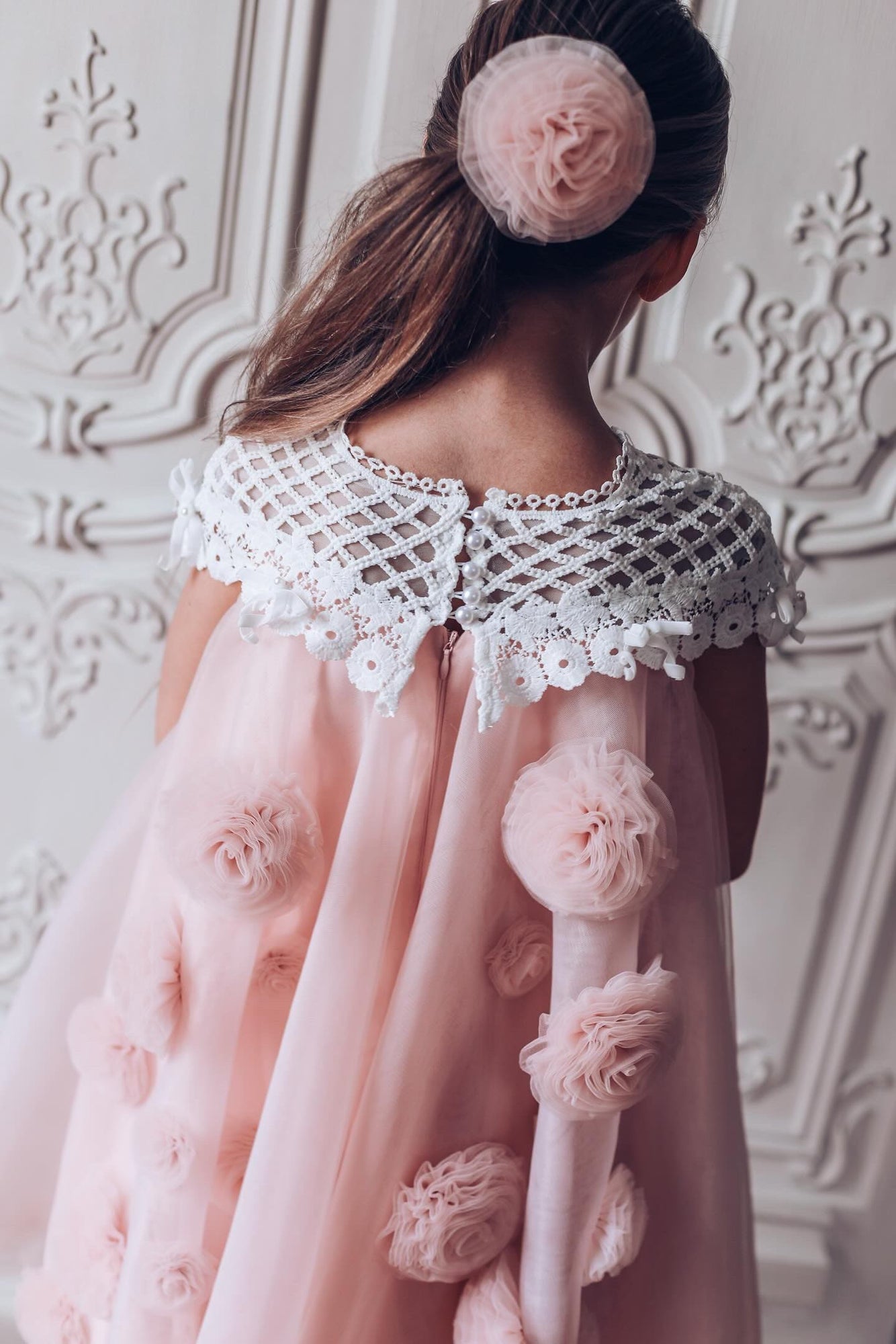 Rosa Pink Tulle Flower Dress | Pink