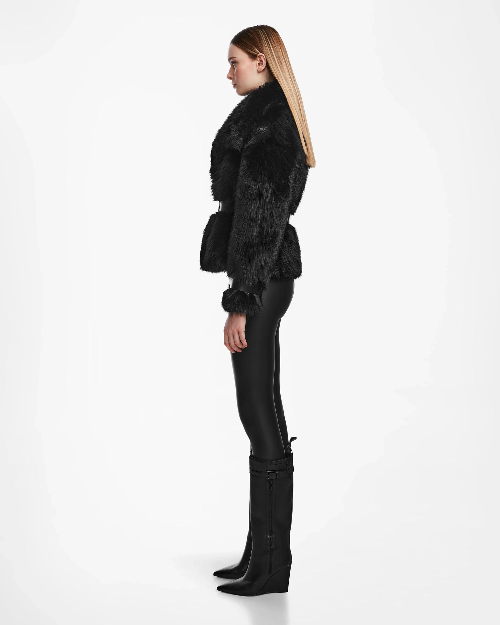 Women | CHLOE Faux Fur Jacket | Black