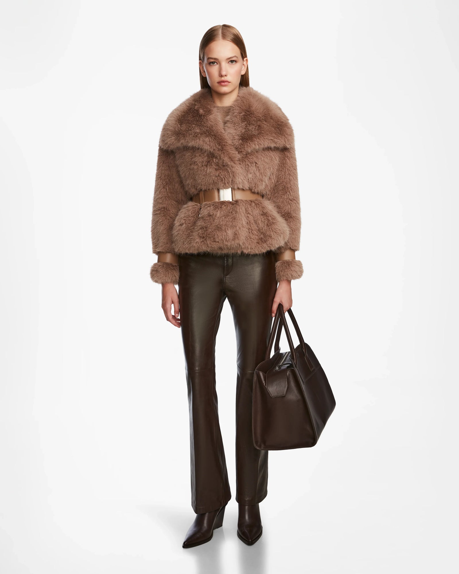 Women | CHLOE Faux Fur Jacket | Camel