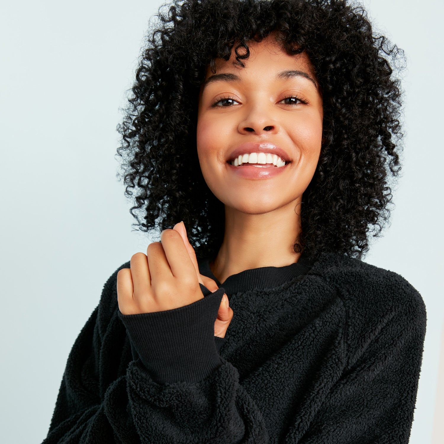 Sherpa Fleece Lounge Crew | Black