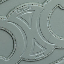 Celine | Pre-Owned Small Calfskin Cuir Triomphe Oval Crossbody | Blue/Light Blue