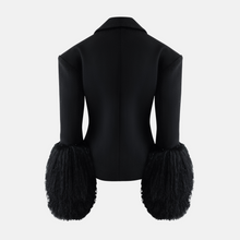 OW Collection FRANCES Wool Blazer Blazer 121 - Black