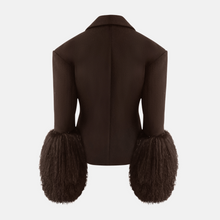OW Collection FRANCES Wool Blazer Blazer 166 - Chocolate Brown