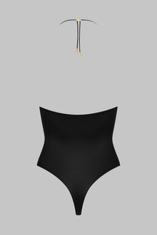 Bandeau Thong Bodysuit - French Kiss | Black