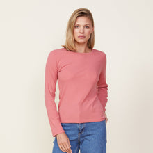 Needle Rib Long Sleeve Crew | Women | Faded Rose