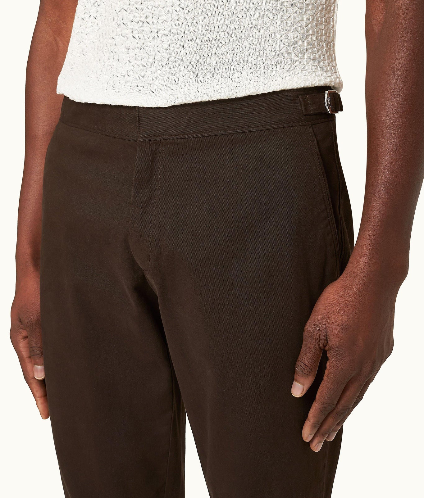 Fallon Stretch-Cotton Tailored Fit Stretch-Cotton Trousers | Truffle