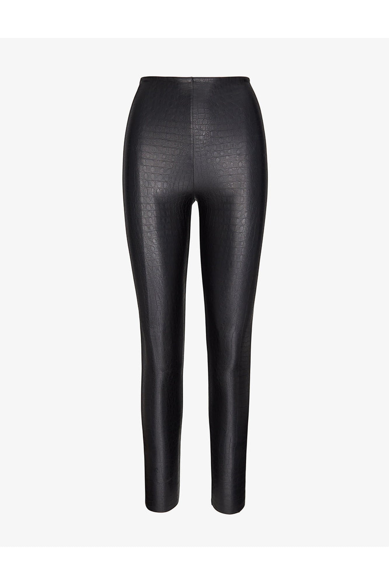 Faux Leather Animal Legging | Black Croc