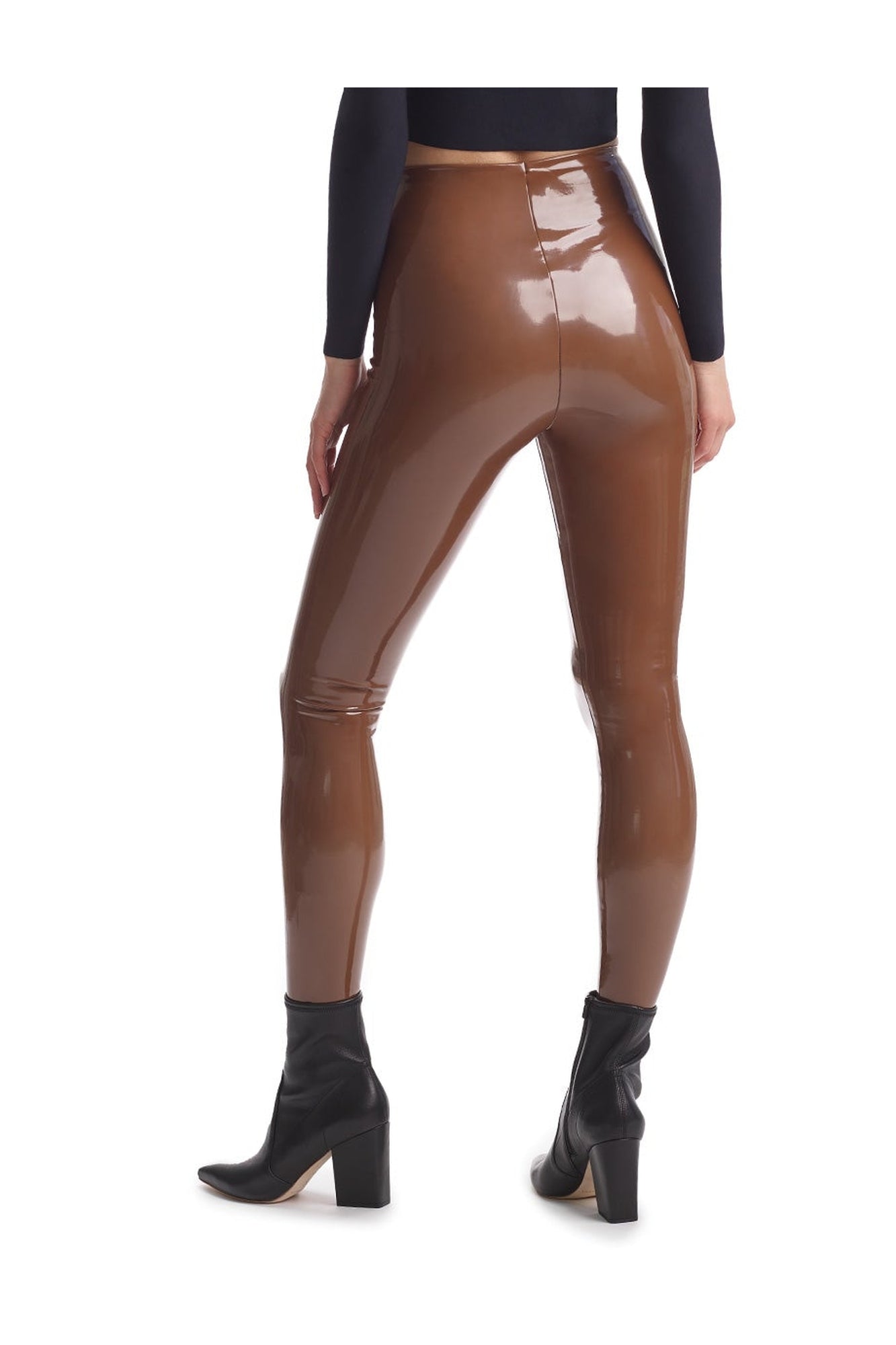 Faux Patent Leather Legging | Cinnamon