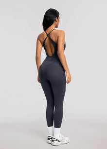 Contrology Crossback Bodysuit | Charcoal