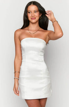 Frosting Strapless Mini Dress | White