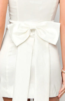 Frosting Strapless Mini Dress | White