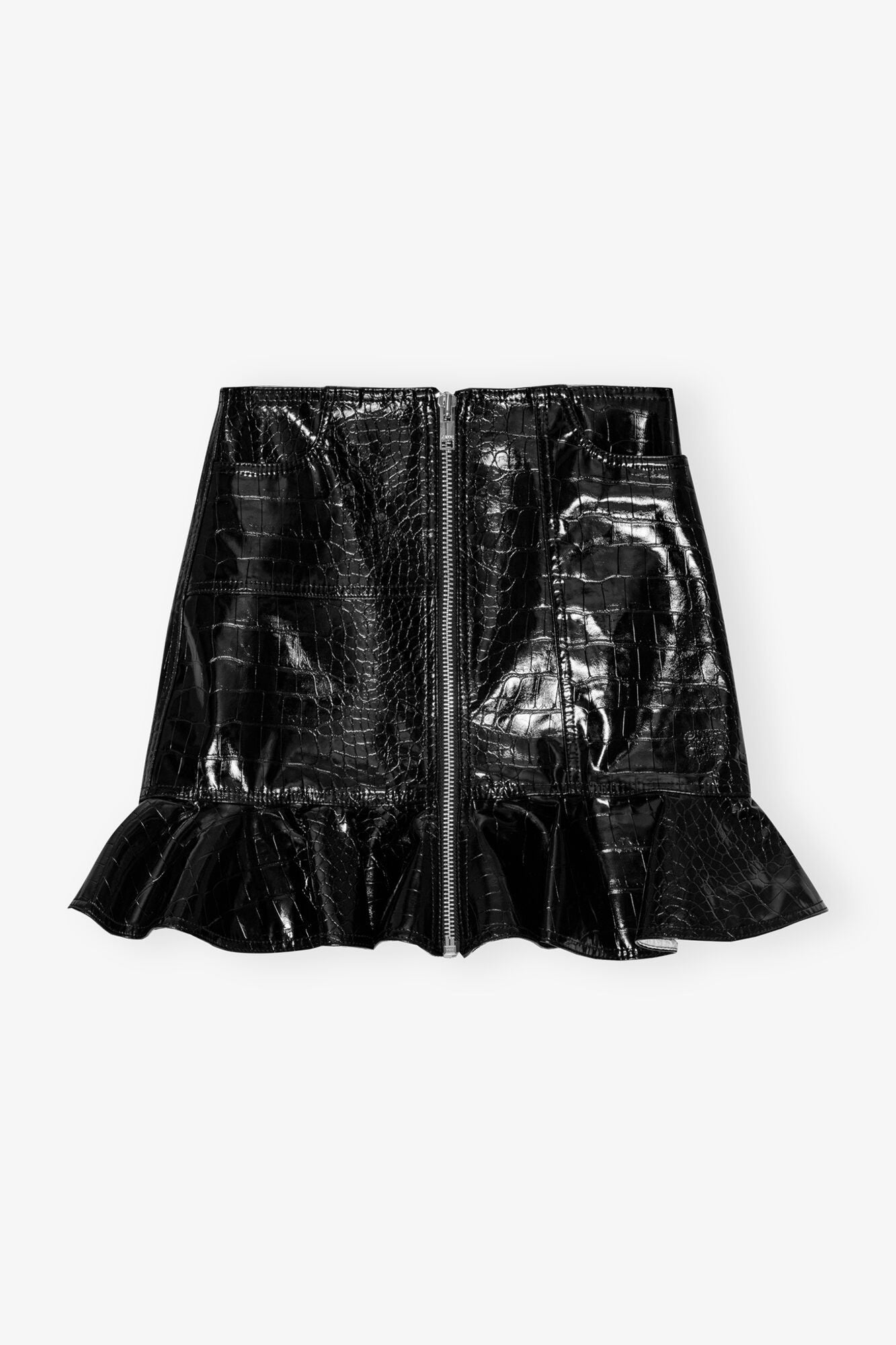 Future Coated Mini Skirt | Black