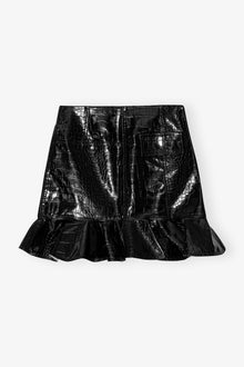 Future Coated Mini Skirt | Black