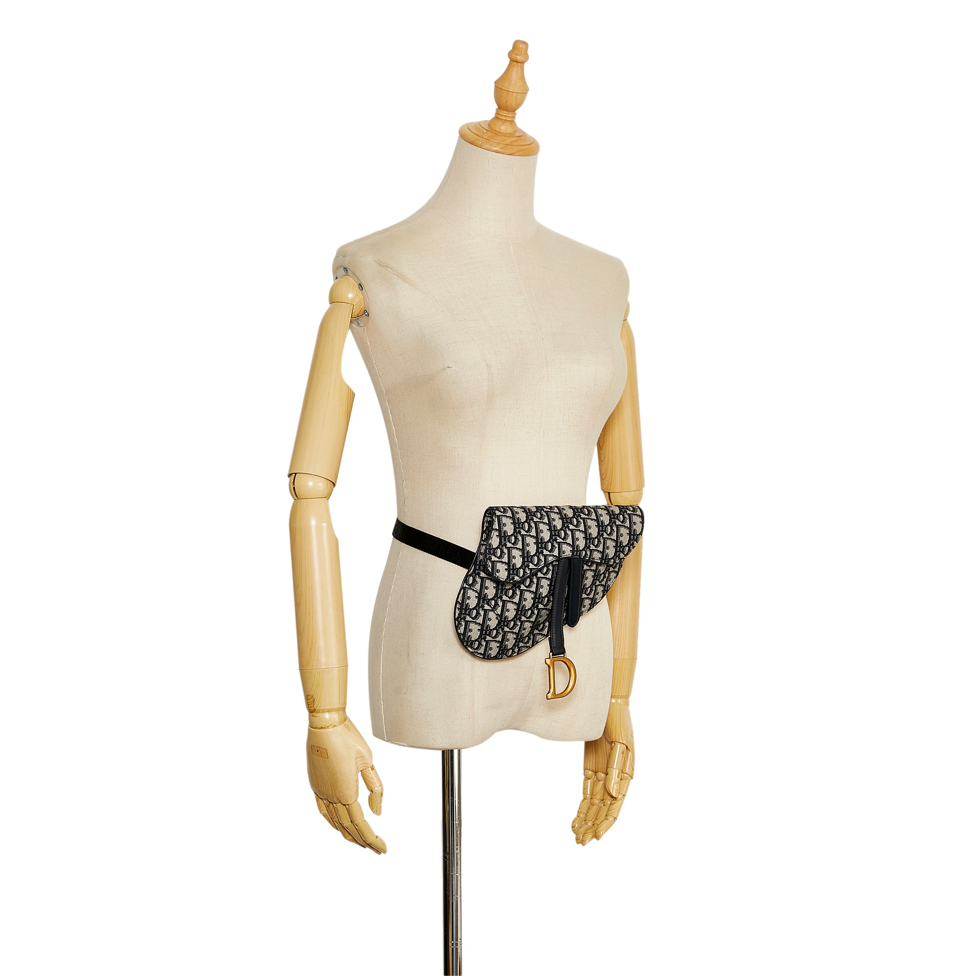 Dior | Pre-Owned Oblique Canvas Saddle Belt Bag - II | Blue