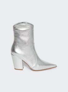 Women | Gianvito Rossi | Western Boot Metallic | Silver