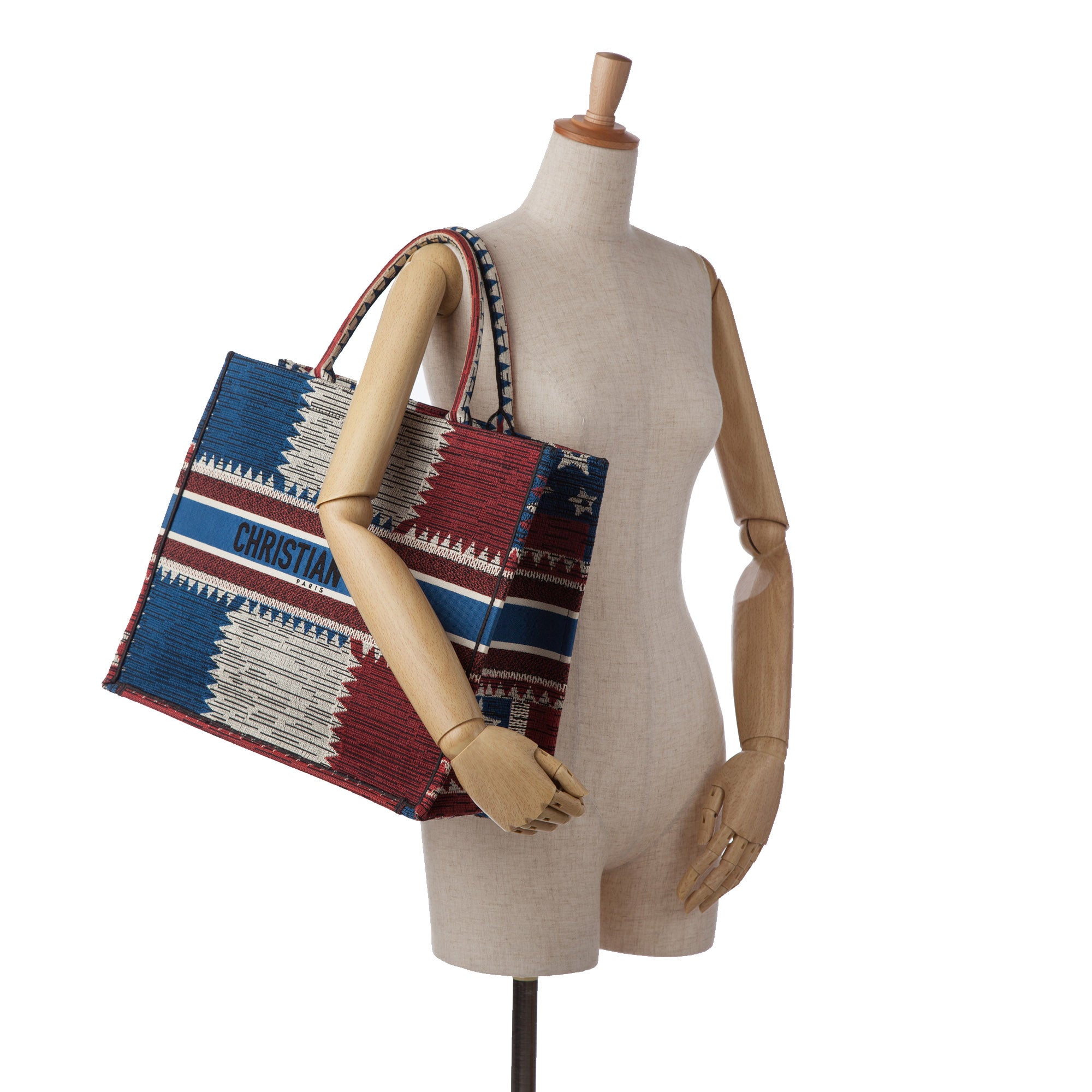 Dior | Pre-Owned Large French Flag Book Tote - II | Blue