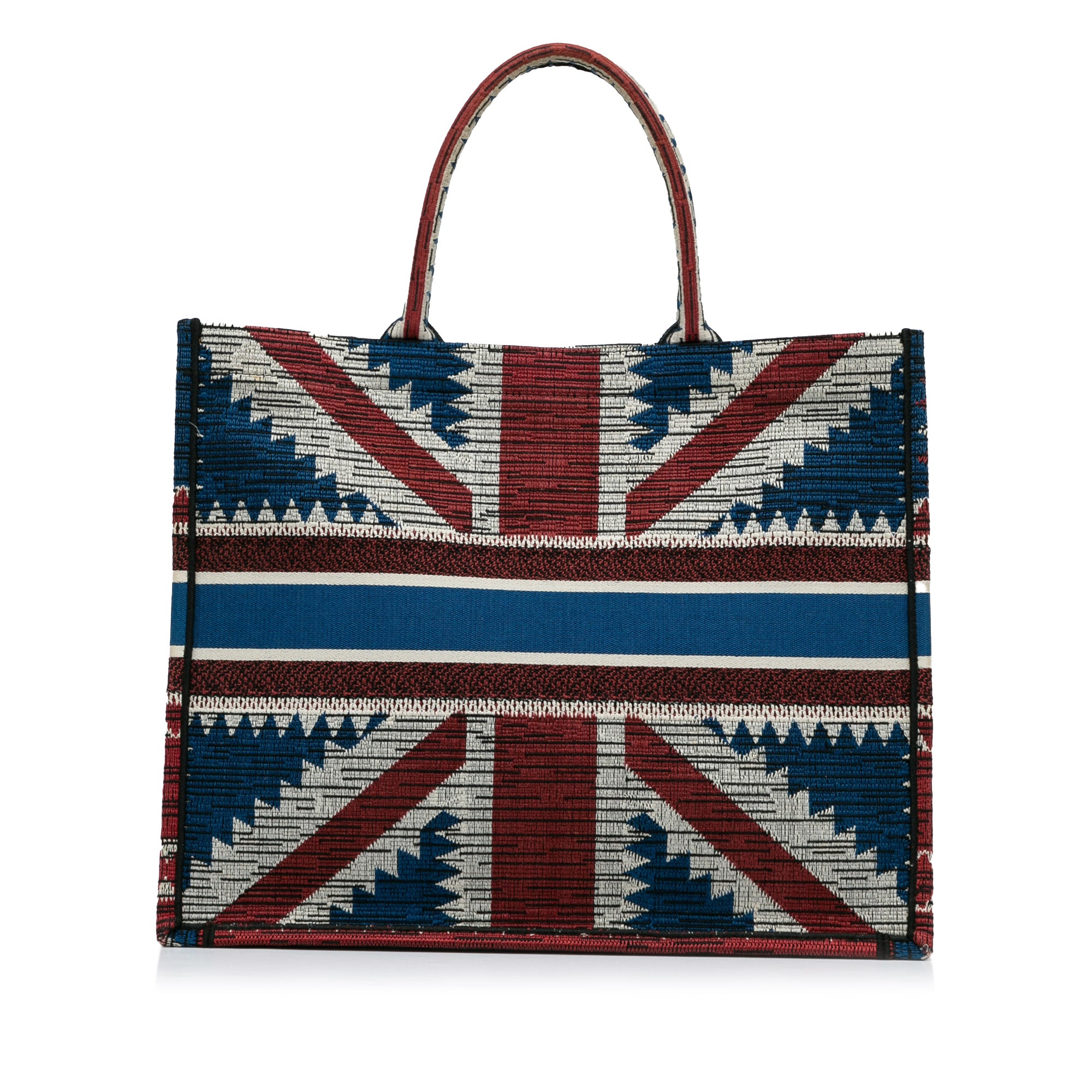 Dior | Pre-Owned Large French Flag Book Tote - II | Blue