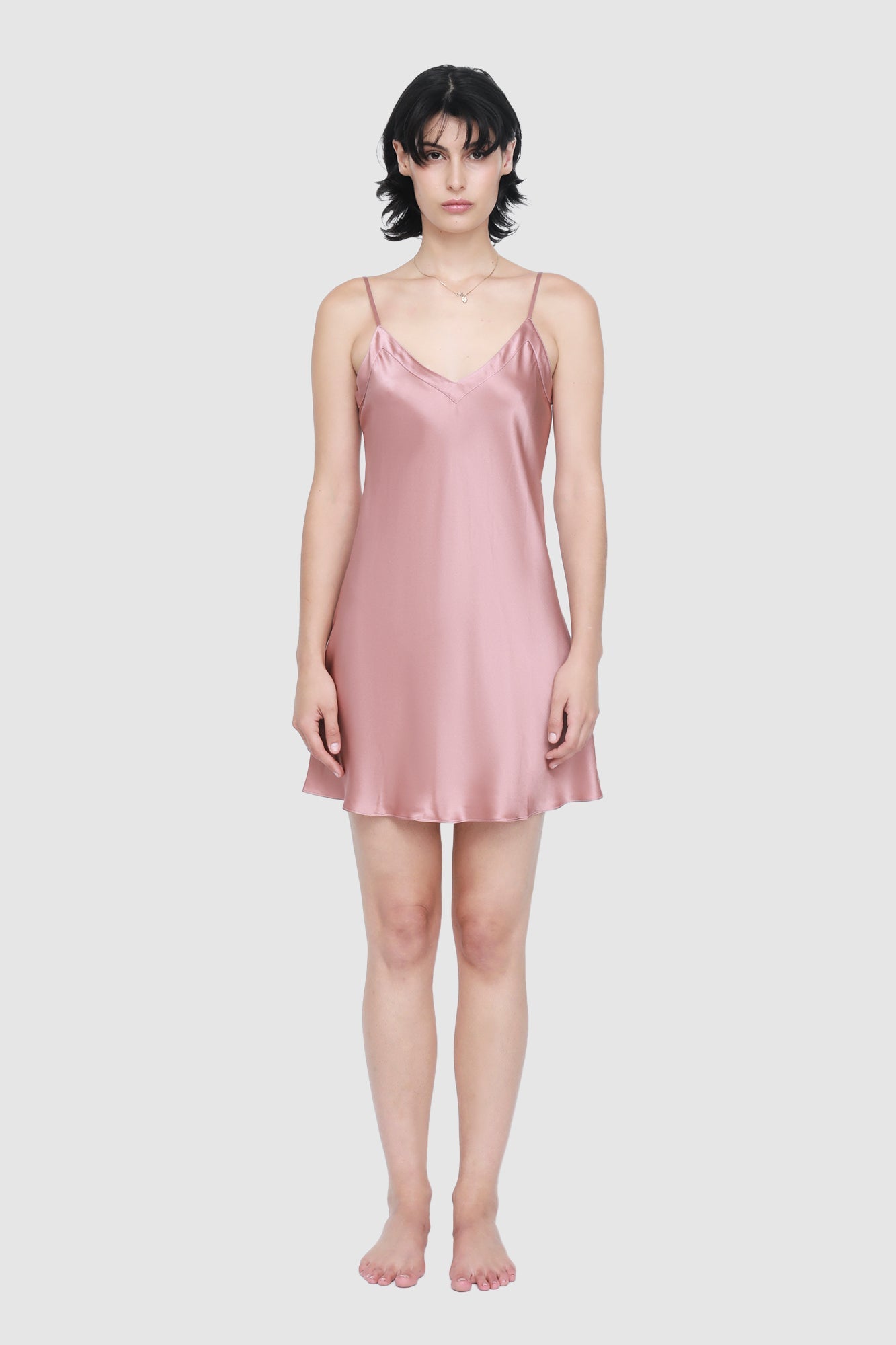 The Silk Chemise By GINIA In Mauve