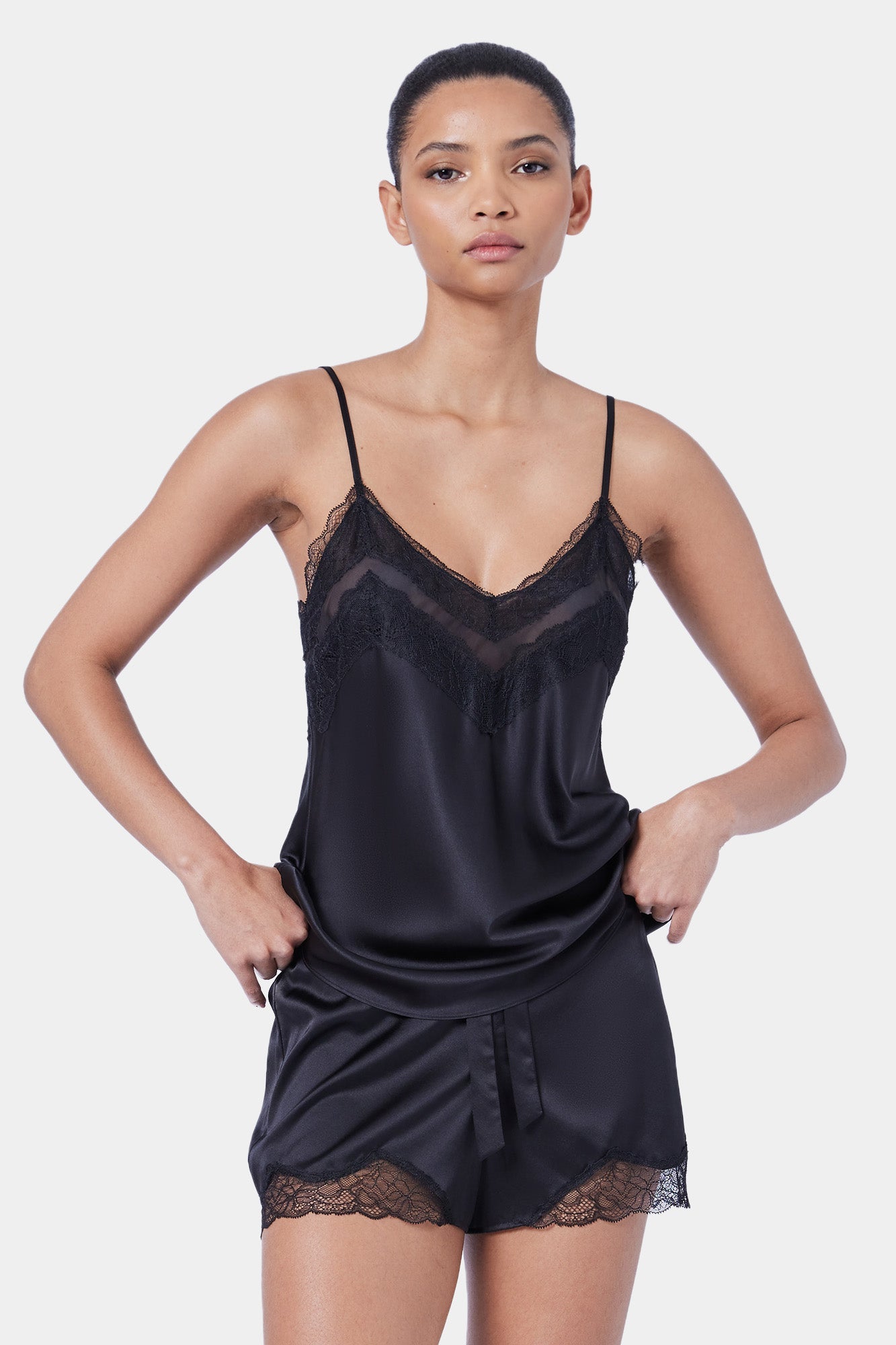 The Skylar Lace Cami By GINIA In Black