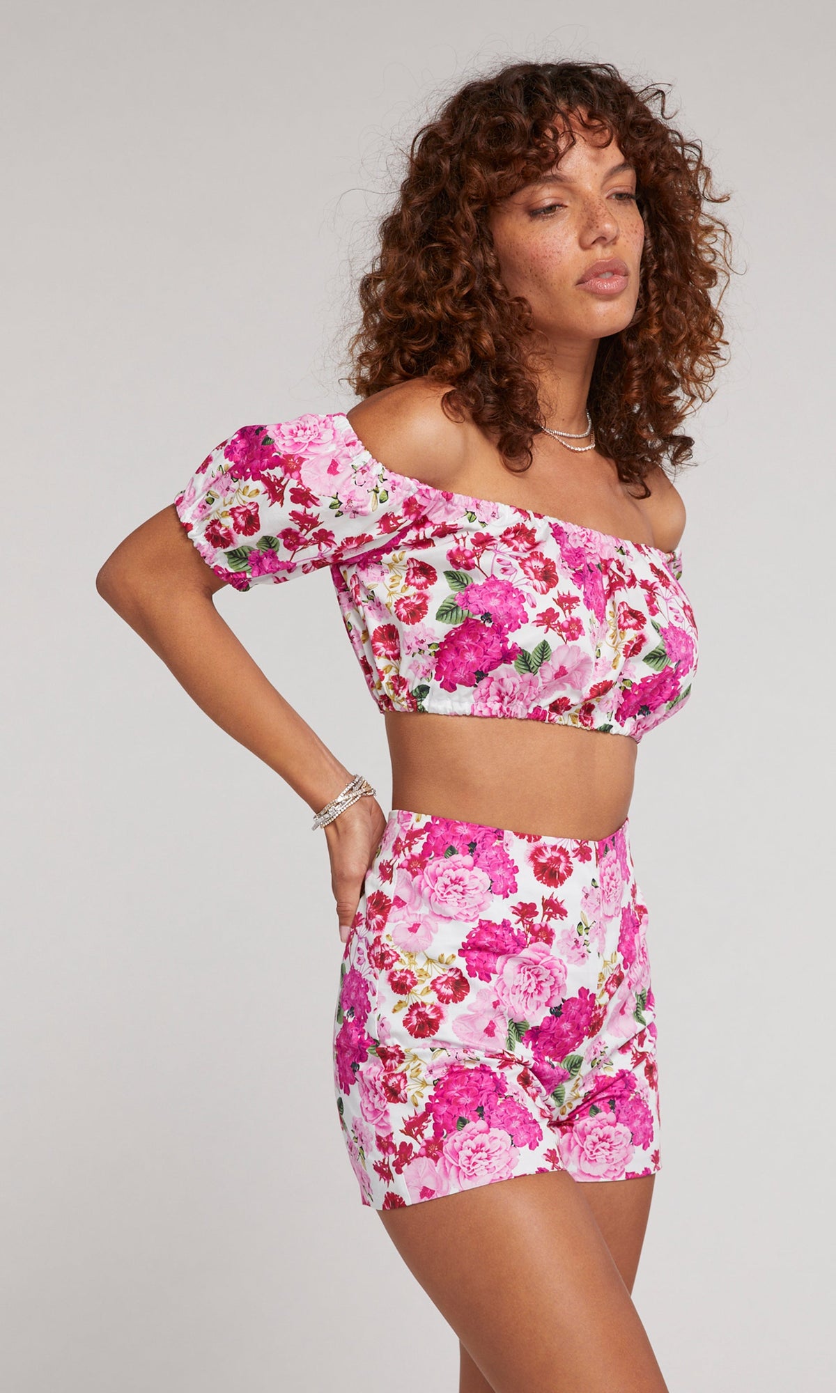 Jocia Poplin Top | Pink Floral Fantasy