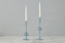 Glass Candlestick | Denim | Large | Set of 2